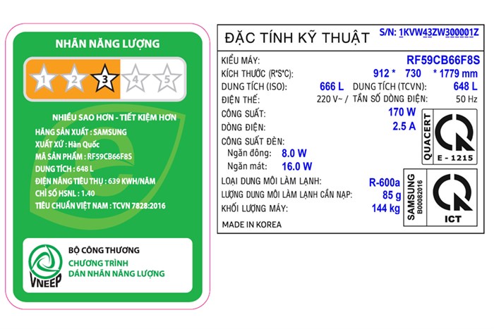 Tủ Lạnh Samsung Inverter 648 Lít Multi Door Bespoke RF59CB66F8S/SV
